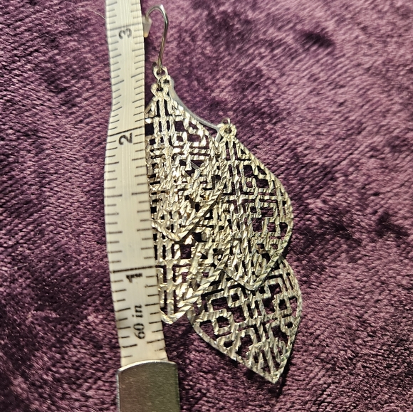 Sterling Silver (unmarked) Chandelier Earrings - Picture 9 of 9